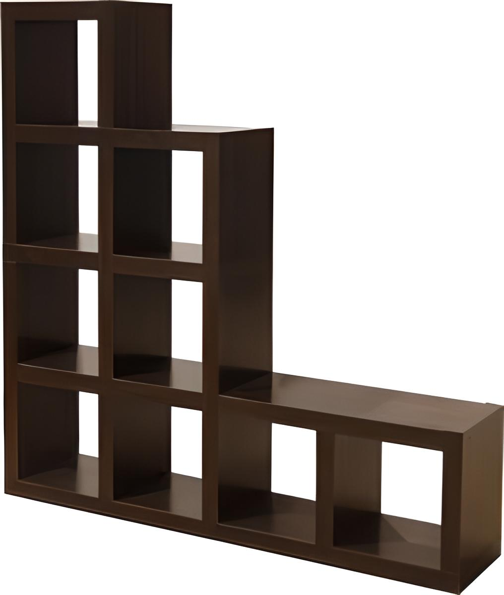 Шафа книжкова Inteo Кубус Перегородка 1 1410х1410х290 мм товщина корпусу 50 мм Венге