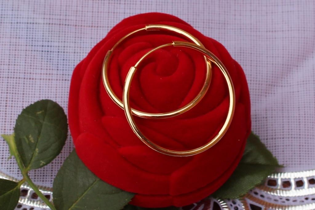 Серьги кольца Xuping Jewelry 4 см Золотистый (1104623423)