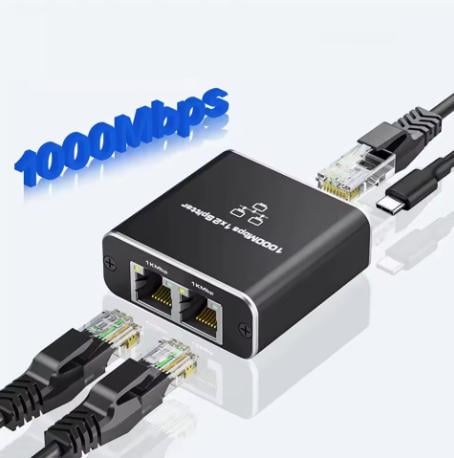 Разветвитель 1000Mb Rj45 1-2 для интернета - фото 2 Разветвитель 1000Mb Rj45 1-2 для интернета - фото 2