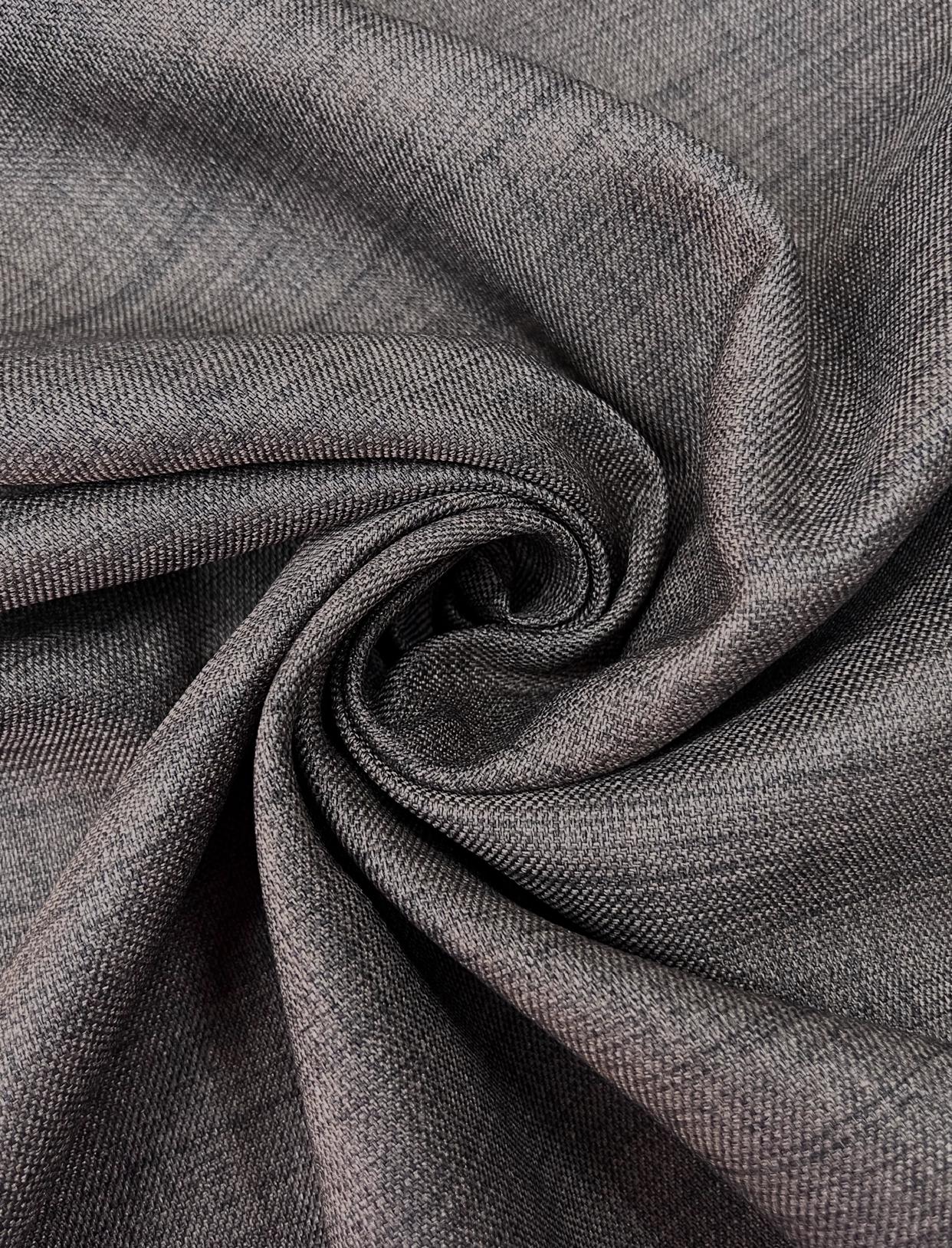 Однотонная ленная штора с подкладкой blackout на тесьме 6 см 200х260 см Коричневый (21309-1457-T47)