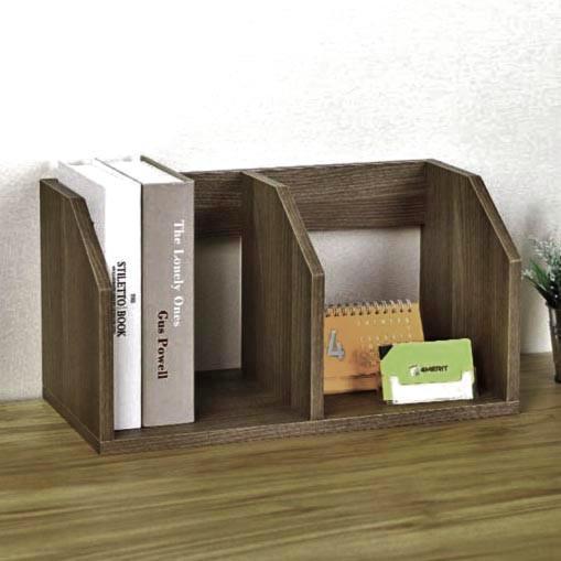 Полка книжная настольная из дерева Дорамия Палисандр (КПА-014402)