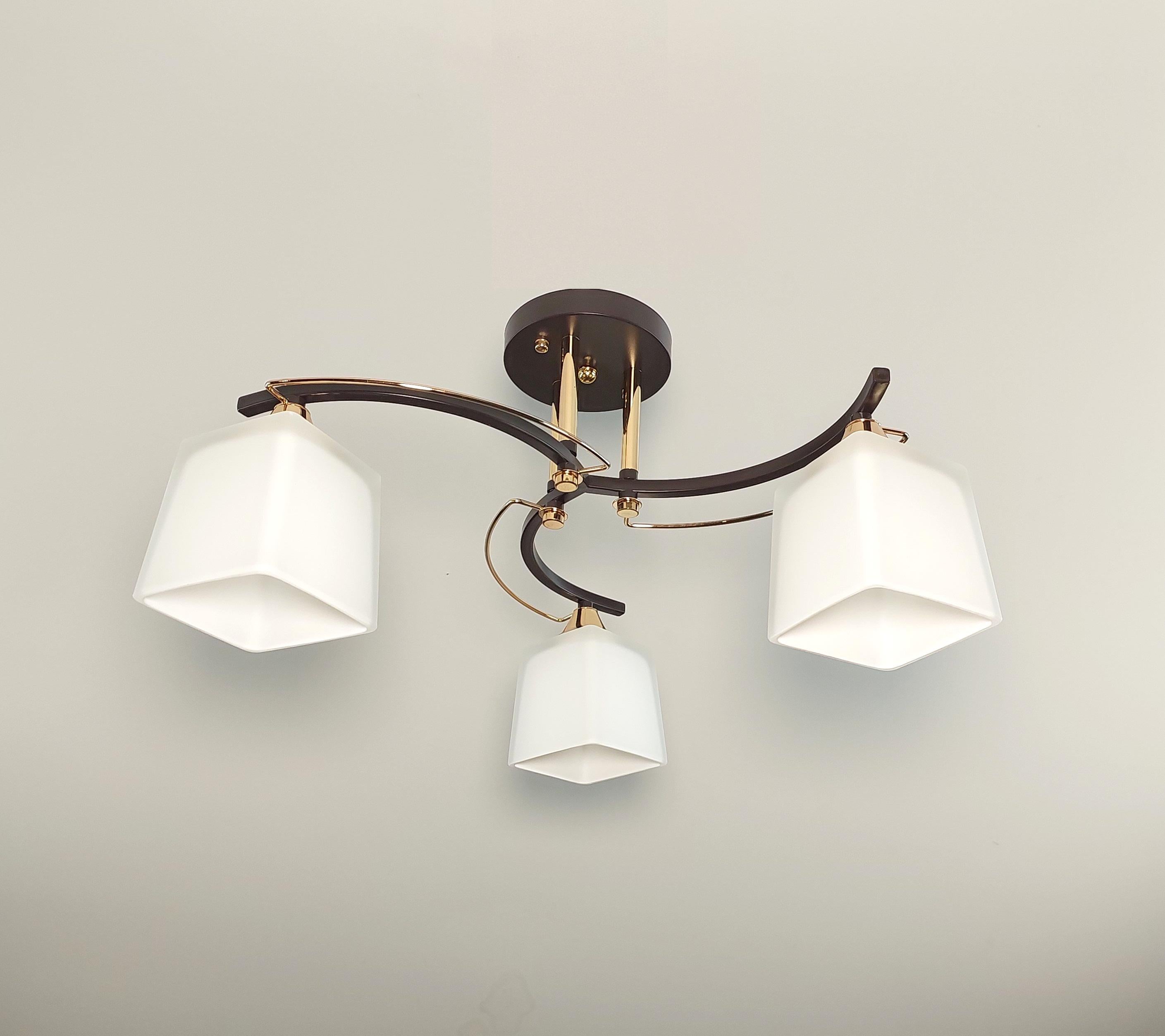 Люстра потолочная на 3 плафона Черный (4474/3)