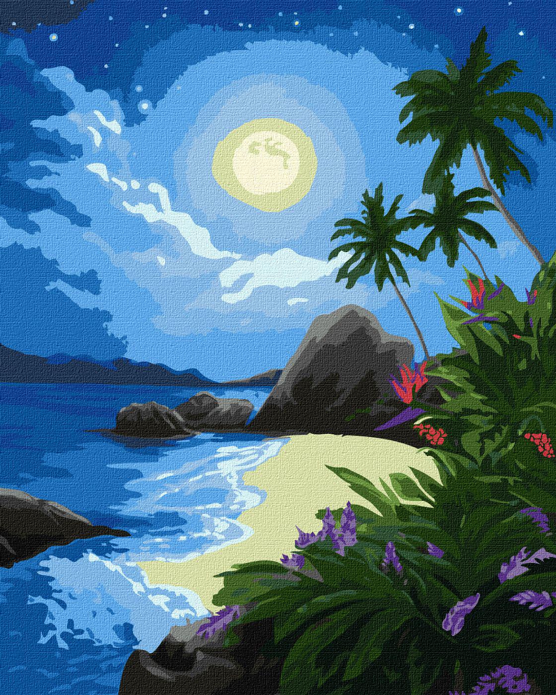 Картина по номерам Идейка Лунная ночь 40x50 см (Id-KHO2730)