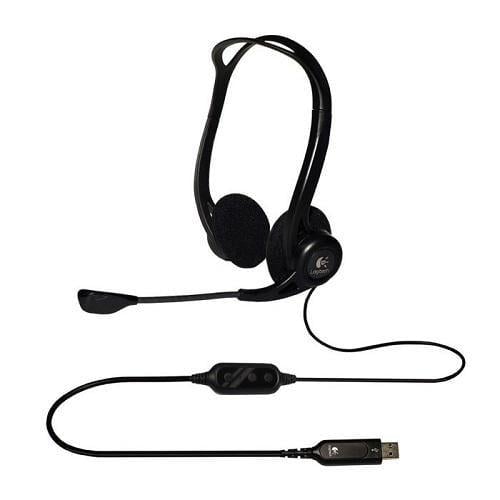 Наушники Logitech 981-000100 с микрофоном 2.4 м Черный (569229)