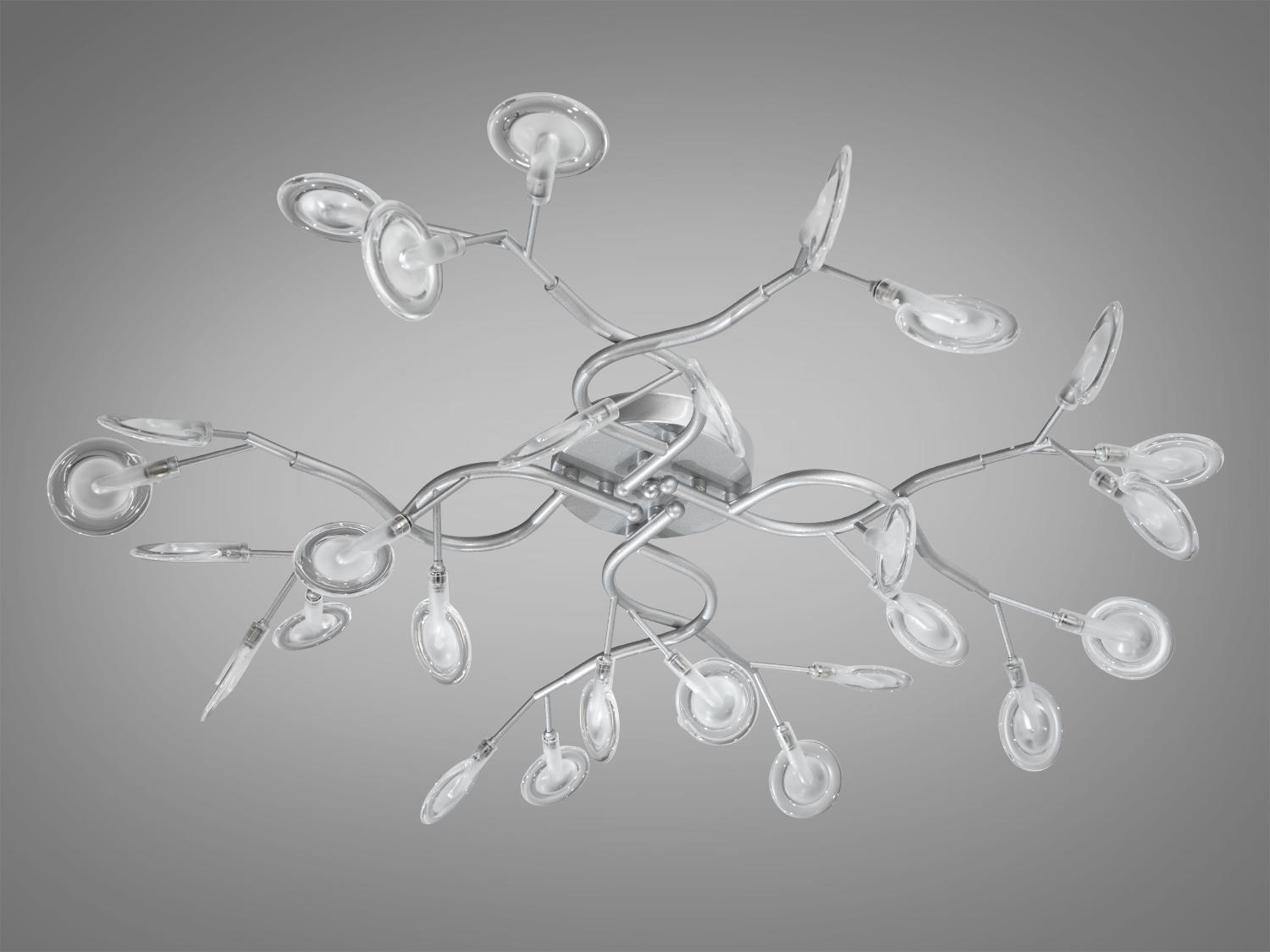 Люстра потолочная Светлячок 28 ламп Хром-сатин (X890-28C SL)