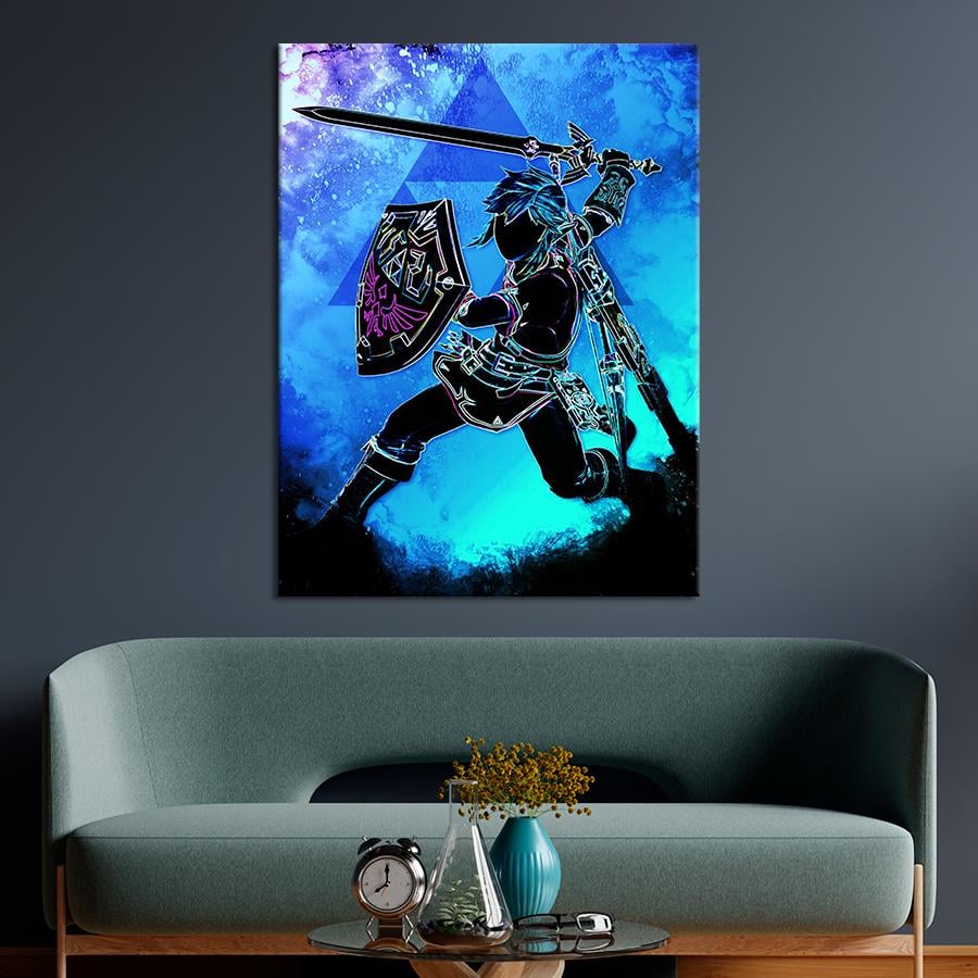 Настенний декор Воинственный Линк из игры Легенда о Зельде 50x38 см (YA-67)