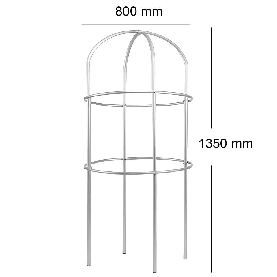 Опора для растений арочно-кольцевая на два кольца 1350х800х800 мм (АКО-D16/13-1350*800/2) - фото 2