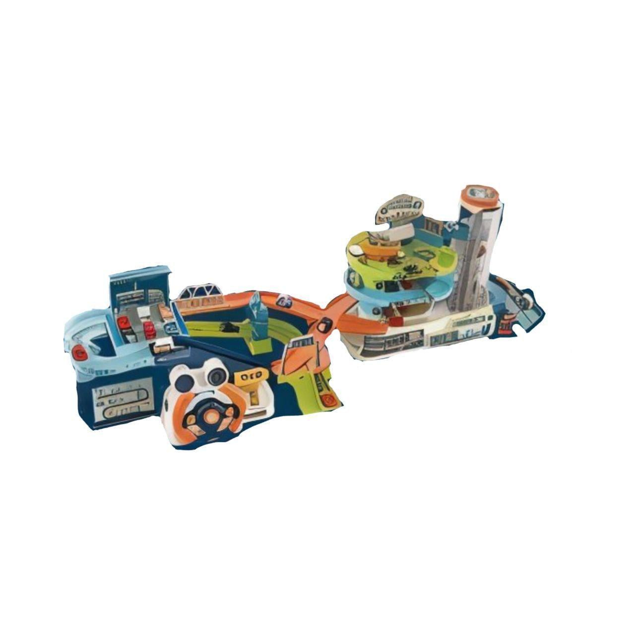 Игрушечная парковка T 103-55 Y/6 руль на батарейках/песни на английском языке/звуковые эффекты/автоматический лифт (25552080)