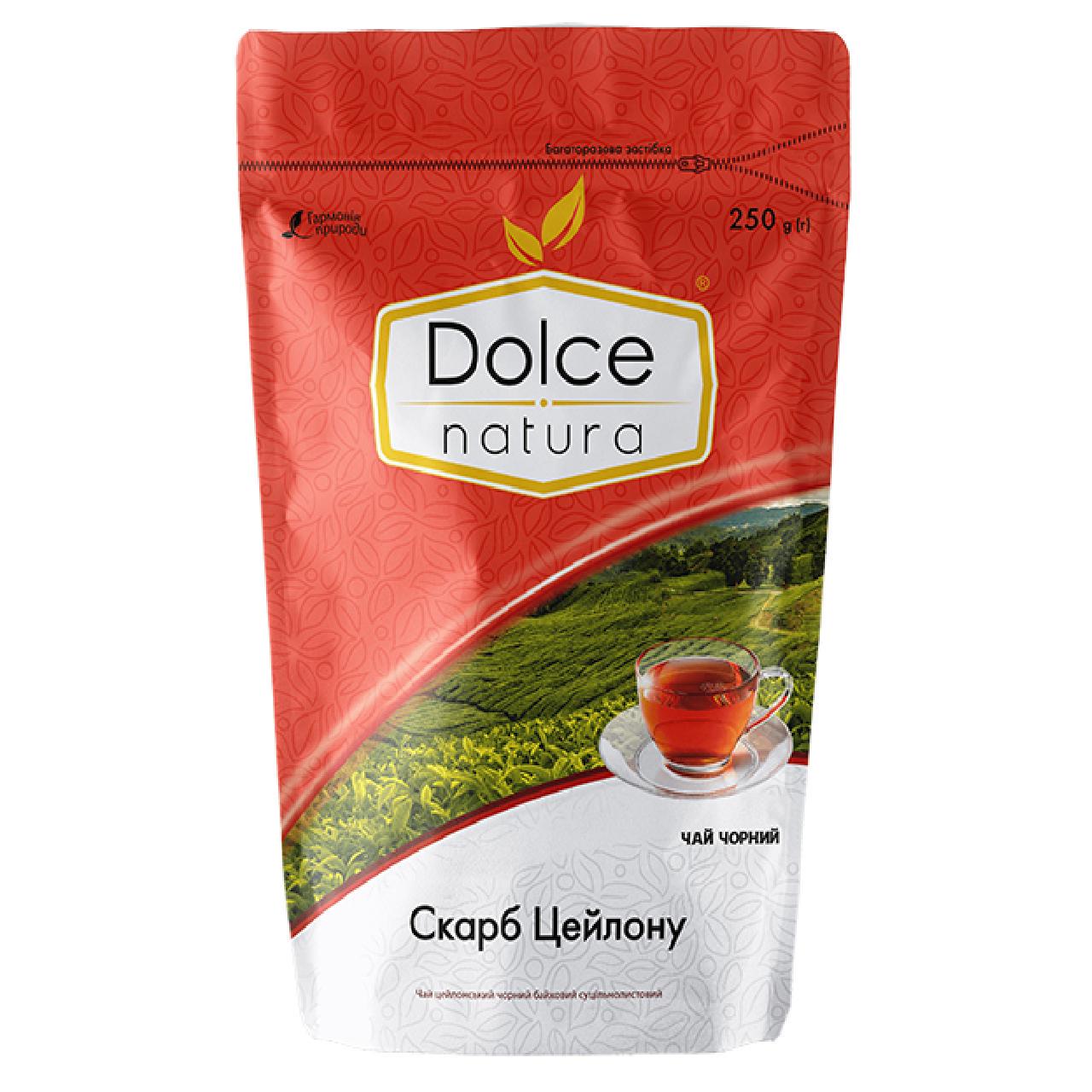 Чай черный листовой Dolce Natura Сокровище Цейлона 250 г (20582186)