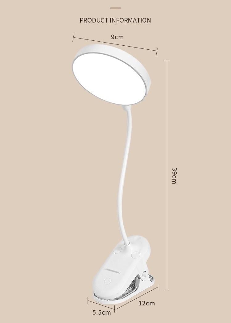 Настольная лампа светодиодная с прищепкой и подставкой для смартфона (12588800) - фото 7