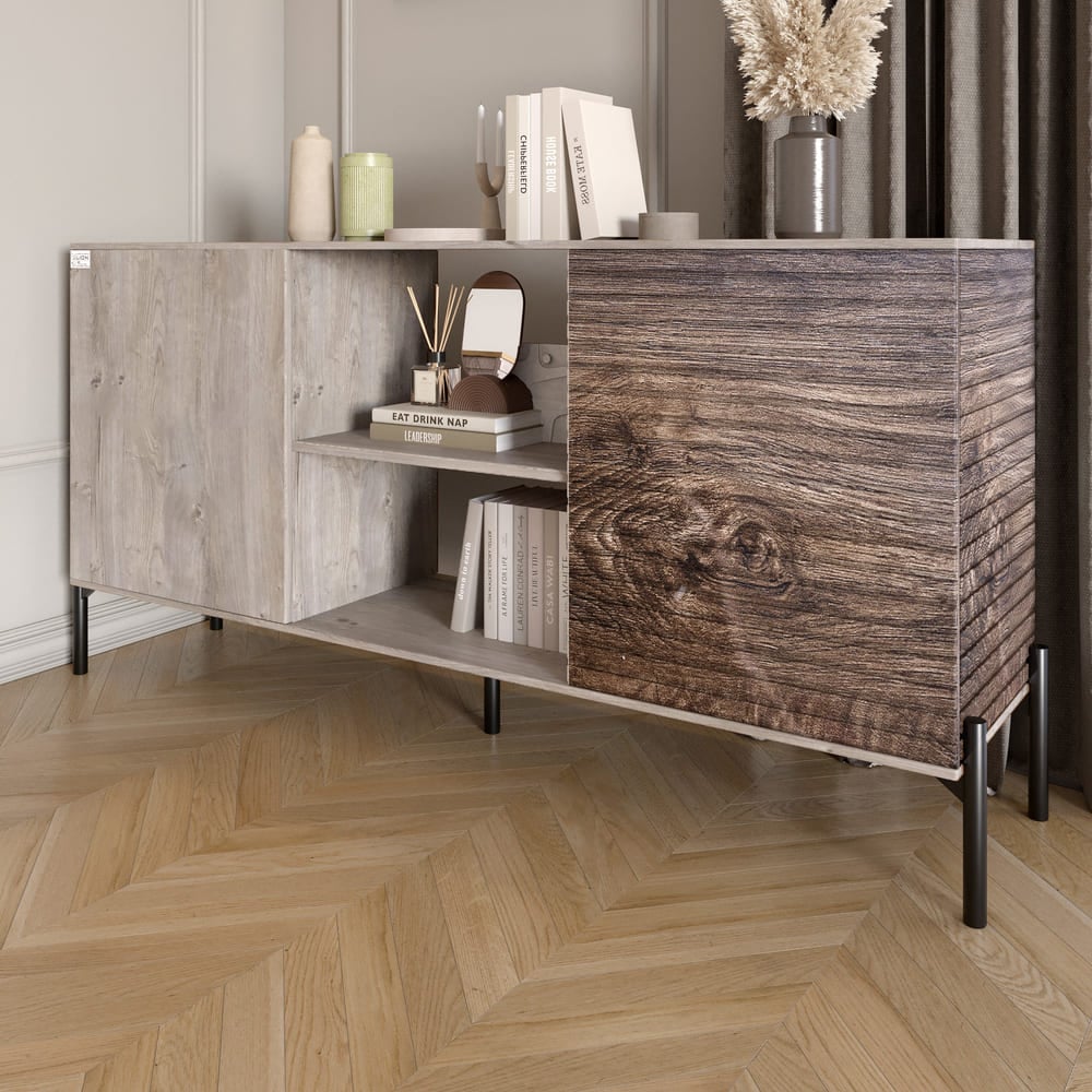 Комод Lion Грей 154x38x76,5 см Шварцвальд/Дерево (LION-042772)