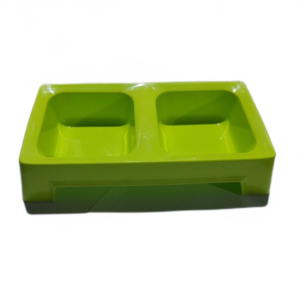 Миска для тварин пластикова подвійна 28х15 см (2296455614) - фото 2 Миска для тварин пластикова подвійна 28х15 см (2296455614) - фото 2