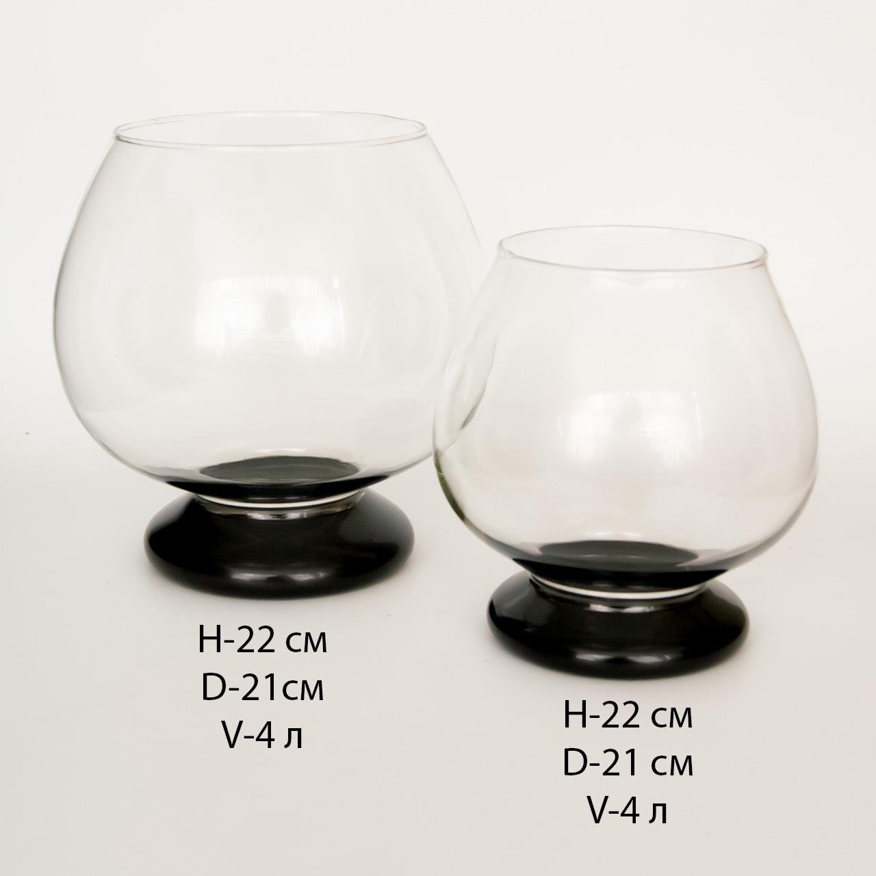 Ваза стеклянная VB Basso H 22 см D 21 см 4 л (28004 bls) - фото 3 Ваза стеклянная VB Basso H 22 см D 21 см 4 л (28004 bls) - фото 3