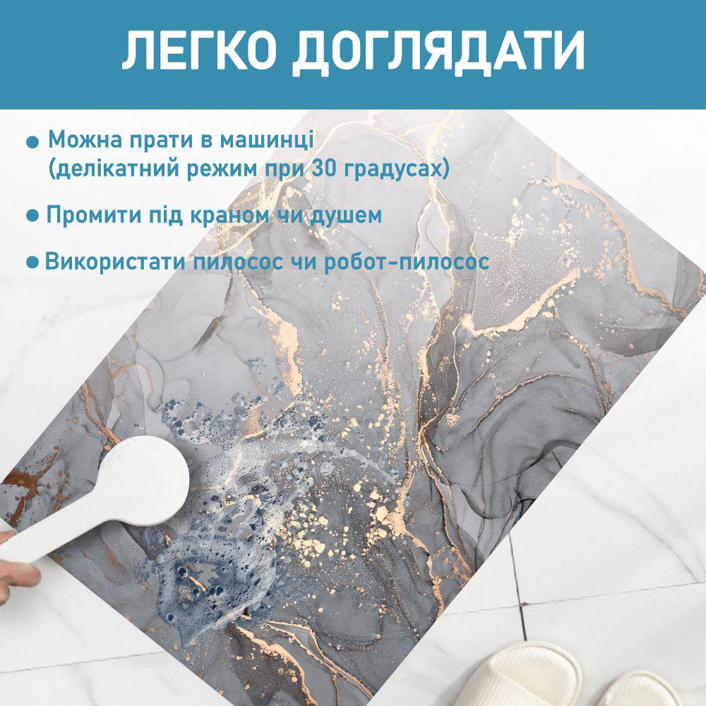 Коврик для ванной комнаты Aquarius Диатомитовый мрамор 50х80 см Серый (300077) - фото 7