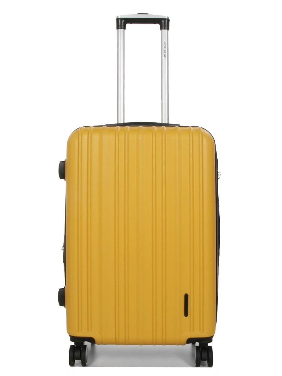 Чемодан Франция средняя Worldline M 66х42х26+5 см 74 л 3,5 кг Желтый (623)