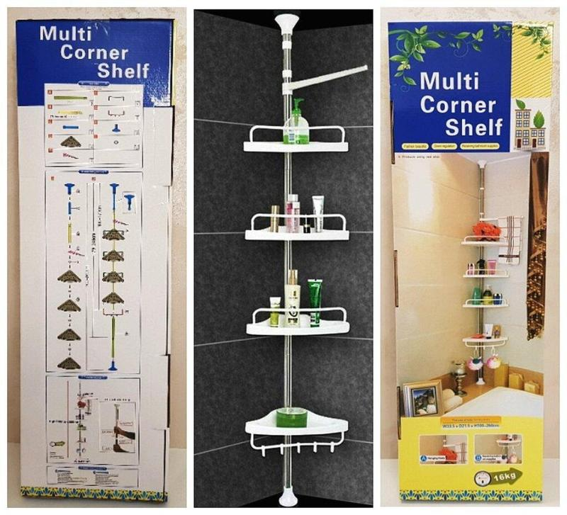 Полиця для ванної кімнати кутова Multi Corner Shelf 3,2 м (2745) - фото 9