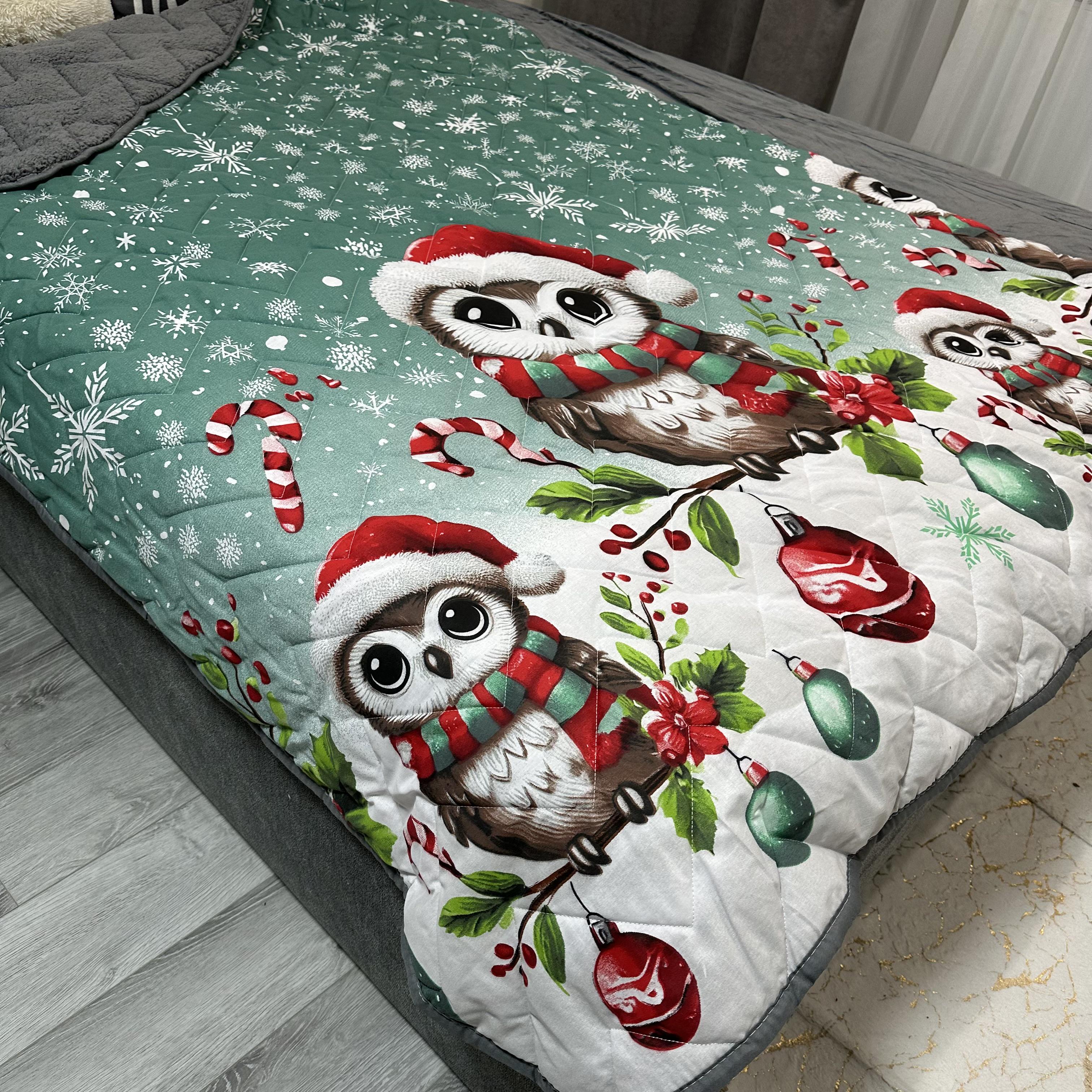 Покрывало-одеяло двустороннее Сова 150х210 см Зеленый (30111818) - фото 5 Покрывало-одеяло двустороннее Сова 150х210 см Зеленый (30111818) - фото 5