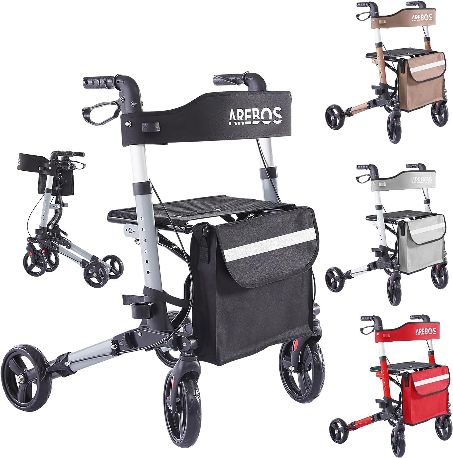 Ходунки на колесах легкие ролатор AREBOS для взрослых и пожилых людей (1980576285) - фото 12 Ходунки на колесах легкие ролатор AREBOS для взрослых и пожилых людей (1980576285) - фото 12