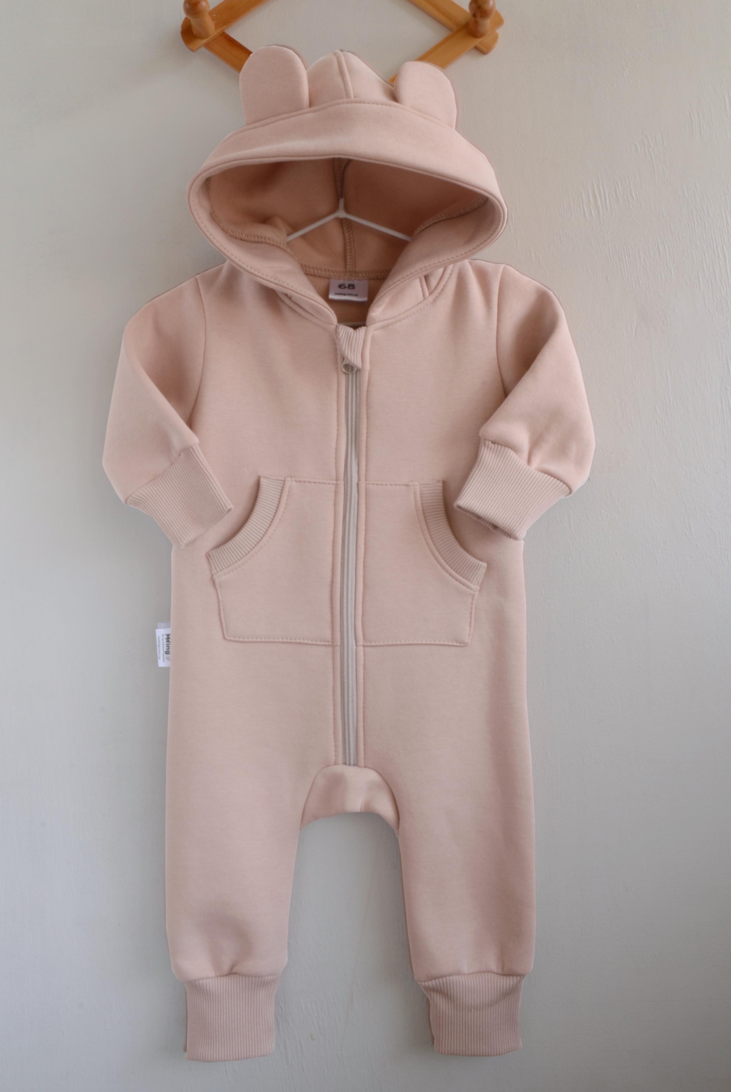 Ромпер утепленный детский Mwing Медвежонок 80 см Beige (095-56-80)