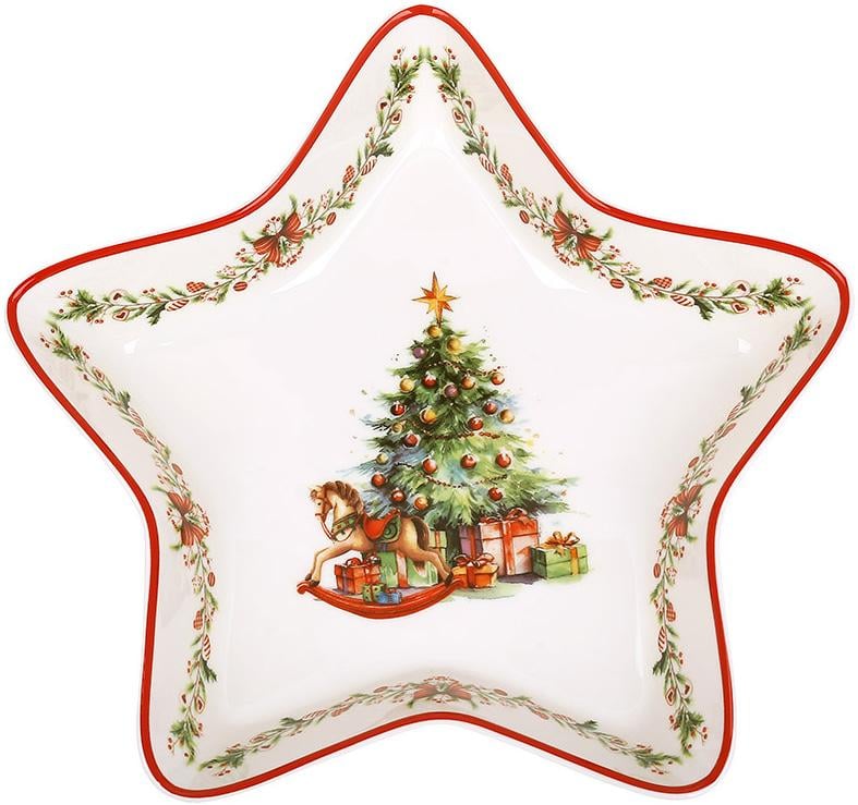 Блюдо порцелянове Різдвяна Ялинка 27,5 см Блюдо порцелянове Різдвяна Ялинка 27,5 см