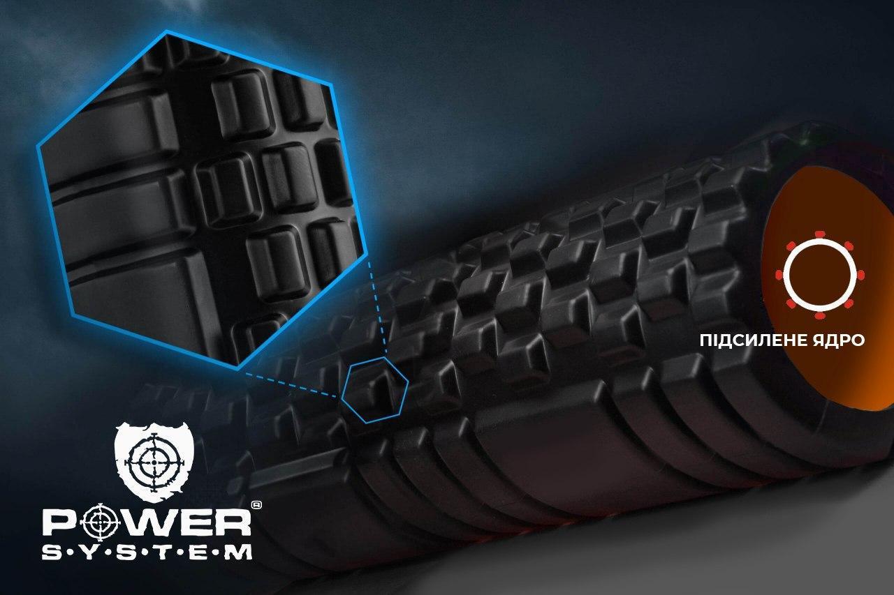 Роллер масажный Power System Fitness Foam Roller PS-4050 Black/Orange - фото 2