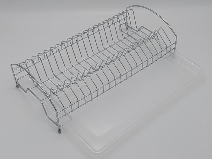 Сушилка для посуды с поддоном настольная одноуровневая из нержавеющей стали 43х22х12 см - фото 2