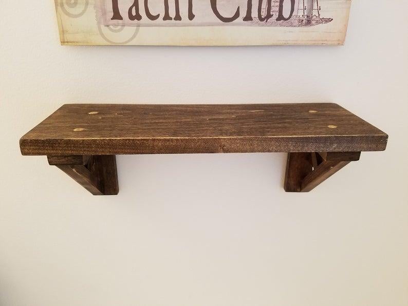 Полка настенная из дерева Абсолют 50 см Мокко (НСП-504310)