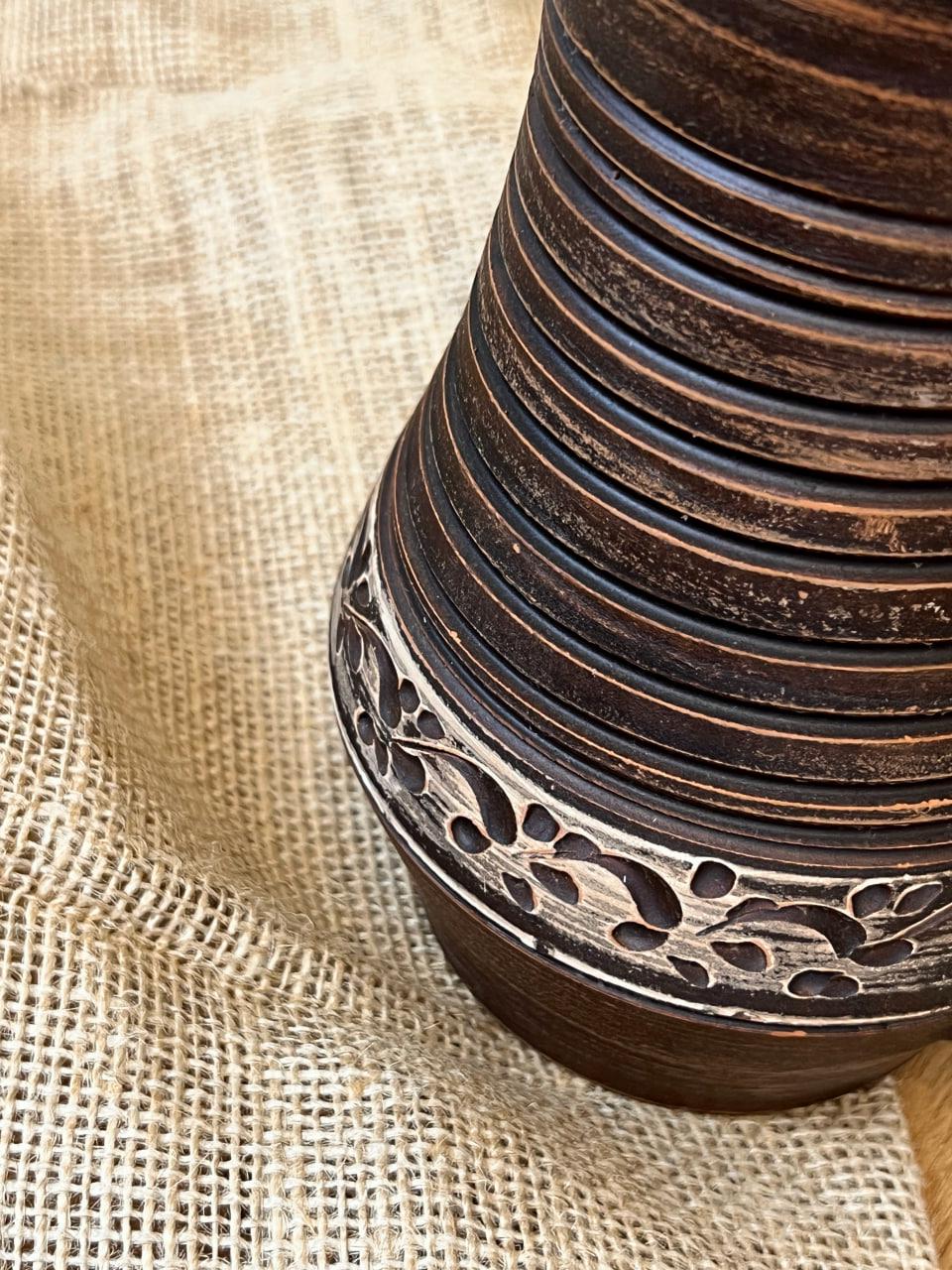 Компотник керамический глиняный резной с ручкой ангоб 1,5 л (3001-40) - фото 8 Компотник керамический глиняный резной с ручкой ангоб 1,5 л (3001-40) - фото 8