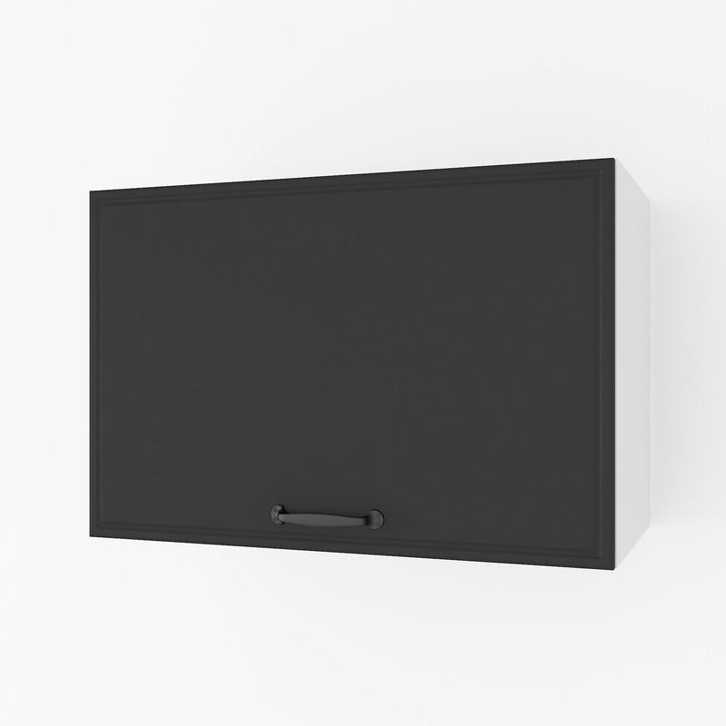 Шкаф навесной МДФ навесной для вытяжки 60 см Белый/Черный (K-52)