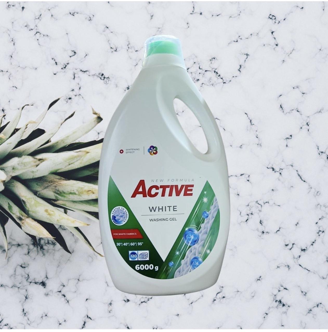 Гель для стирки белых вещей Active White на 120 стирок 6 л