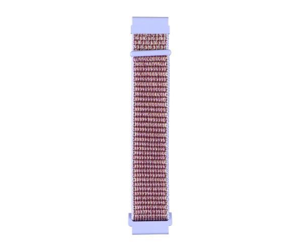 Ремешок для смарт-часов Nylon strips для Samsung/Amazfit/Huawei универсальный 22 мм Lilac