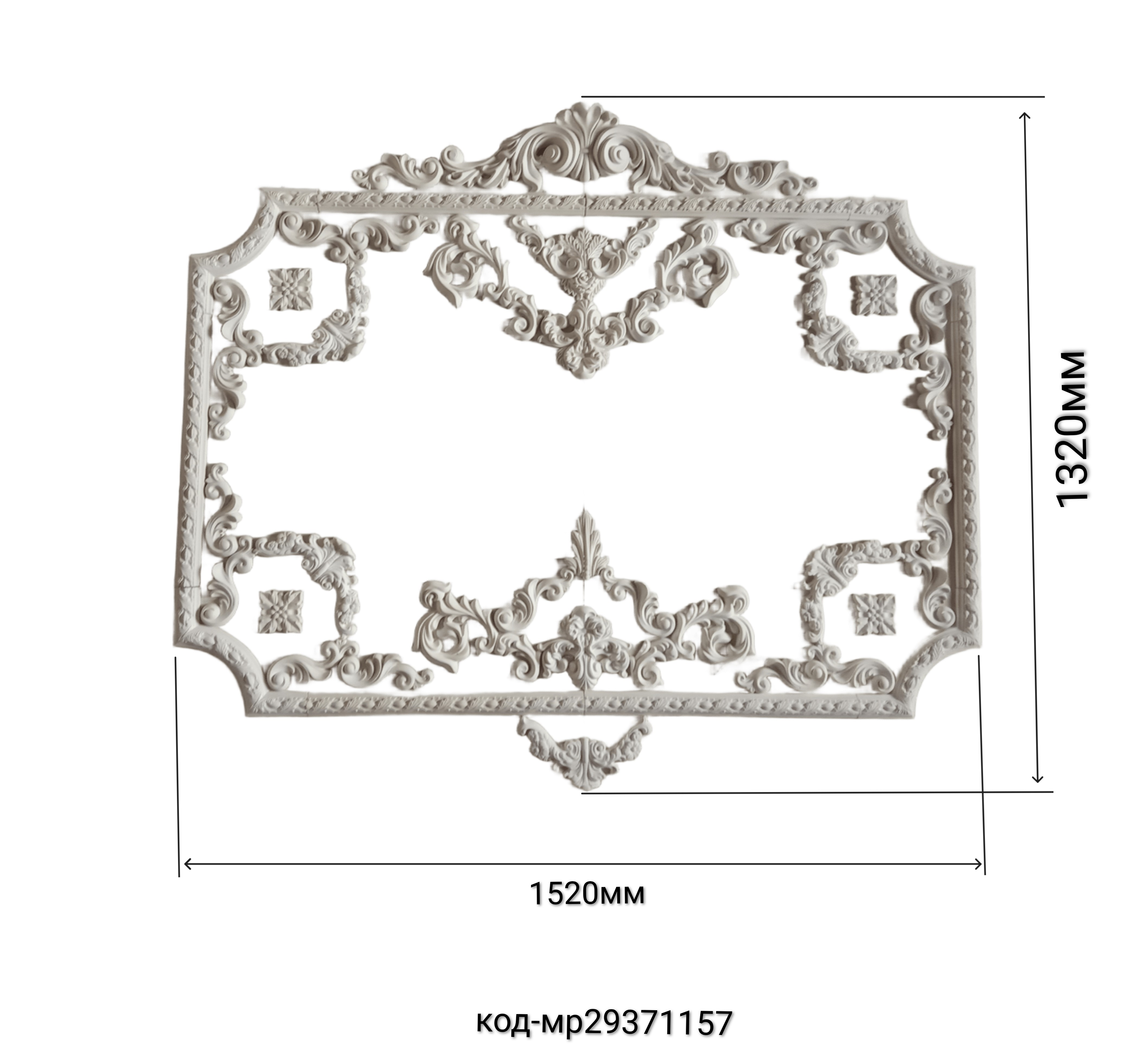 Рамка декоративная гипсовая комплект 1320/1520 мм (29371157) - фото 2 Рамка декоративная гипсовая комплект 1320/1520 мм (29371157) - фото 2