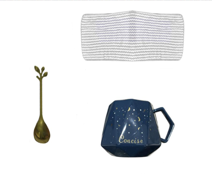 Сувенирный подарочный набор посуды Lesko CC18 чашка/полотенце/ложка/открытка (24366531)