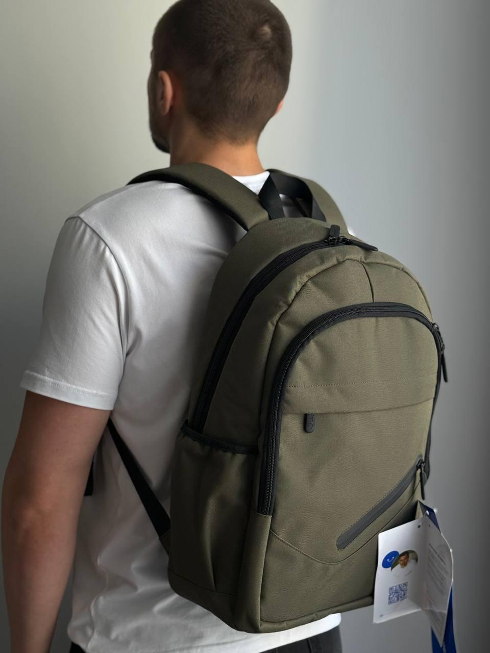 Рюкзак для ноутбука Bagland Cyclone мужской 21 л Хаки (11111) - фото 4 Рюкзак для ноутбука Bagland Cyclone мужской 21 л Хаки (11111) - фото 4