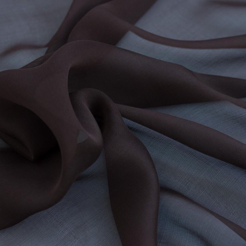 Тканина шифон шовк натуральний Шоколад (12196)