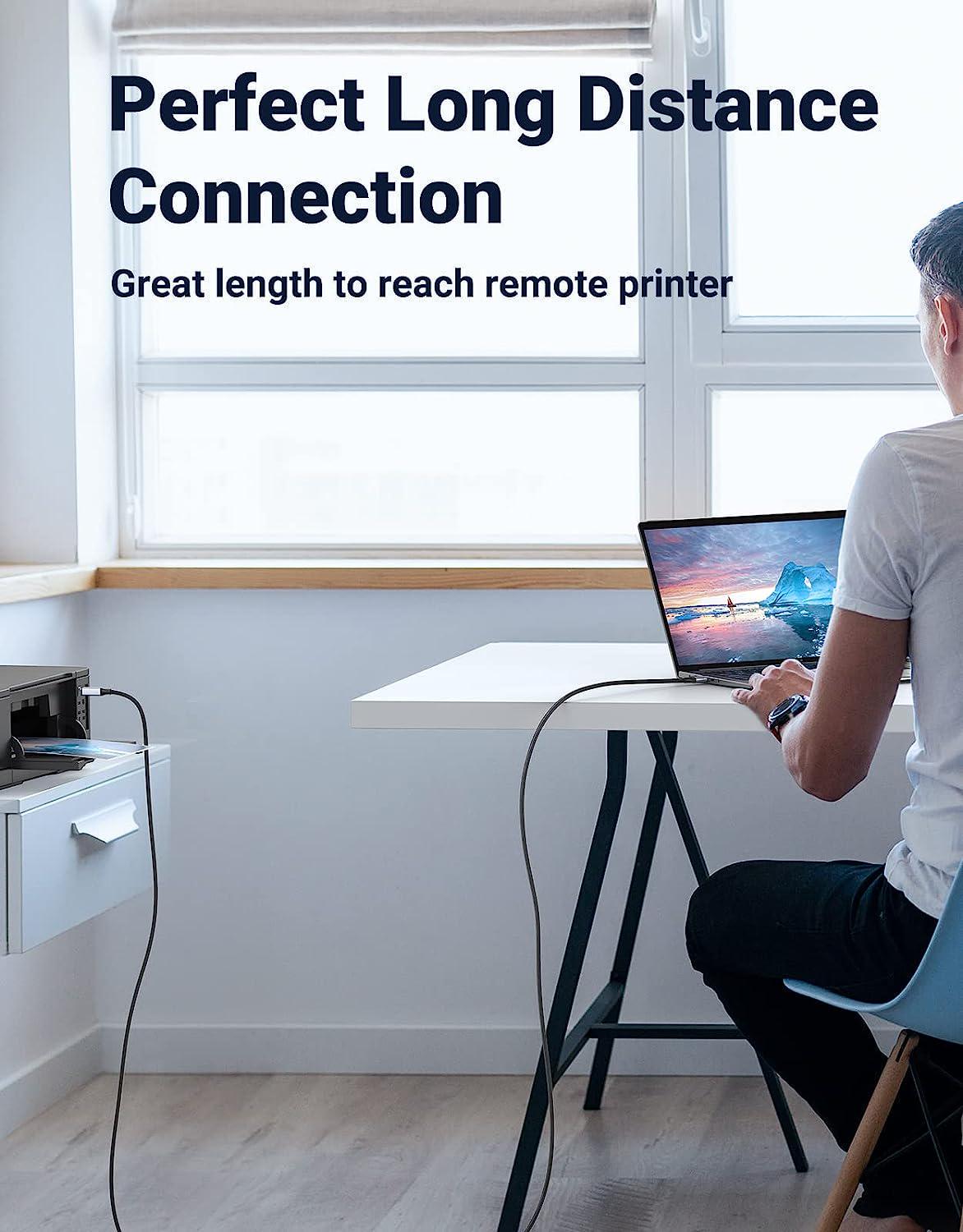 Кабель для принтера UGREEN USB-USB Type-B 2.0 480 Мбіт/с 2A USB-A на USB-B нейлонове обплетення 2 м Чорний (80803) - фото 8