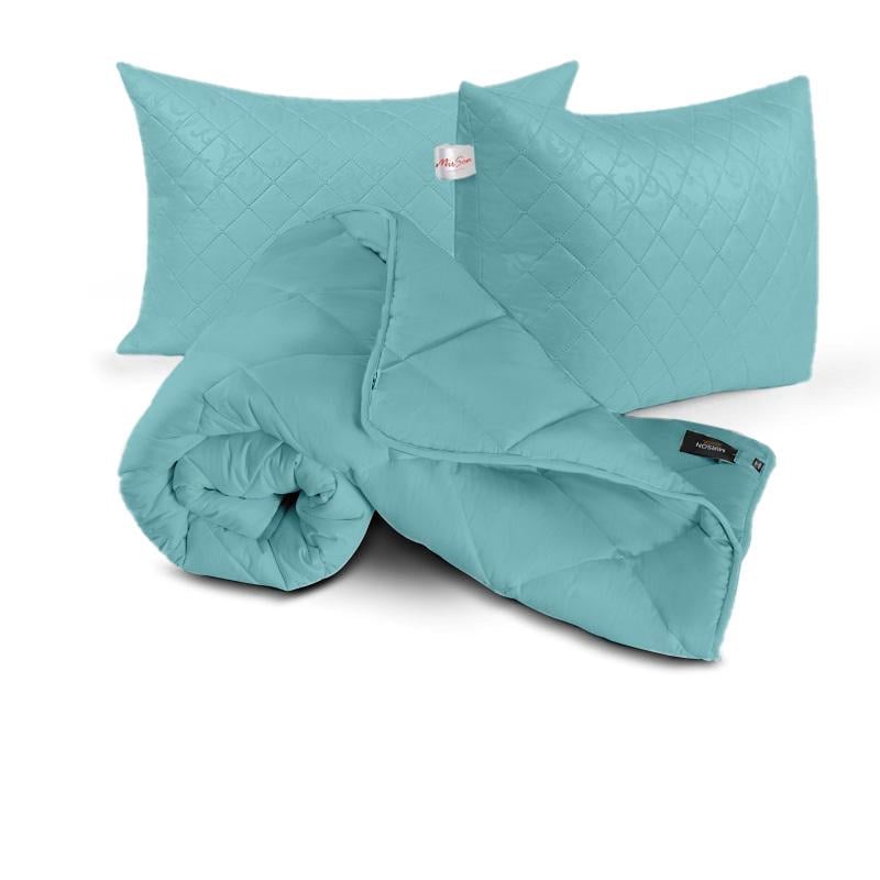 Набір антиалергенний MirSon №1703 Eco з евкаліптовим волокном всесезонний Ковдра 155х215 см/подушки середні 50x70 см 2 шт. Light blue (2200002656115) - фото 2 Набір антиалергенний MirSon №1703 Eco з евкаліптовим волокном всесезонний Ковдра 155х215 см/подушки середні 50x70 см 2 шт. Light blue (2200002656115) - фото 2