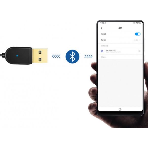 Адаптер Lesko Bluetooth 5.0 AUX 3.5 mm USB 10 м Черный (4171-11194) - фото 3