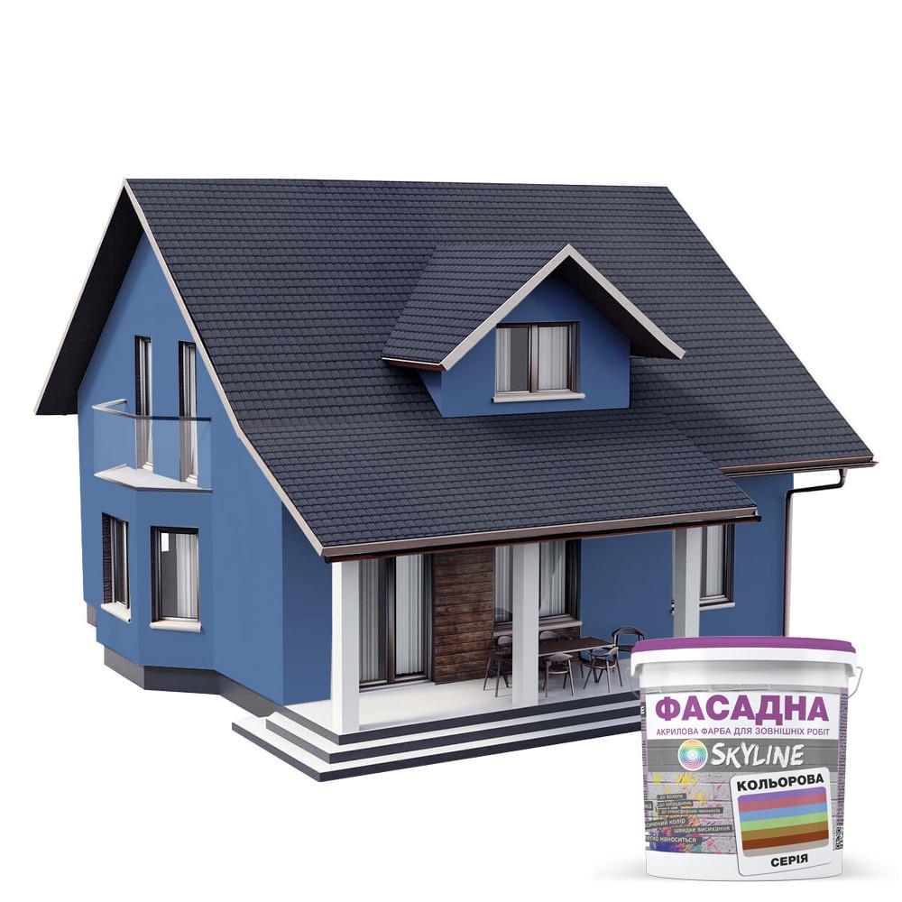 Фарба акрил-латексна фасадна Skyline 3 л 2040-R90B Волошковий (2487187415) - фото 3