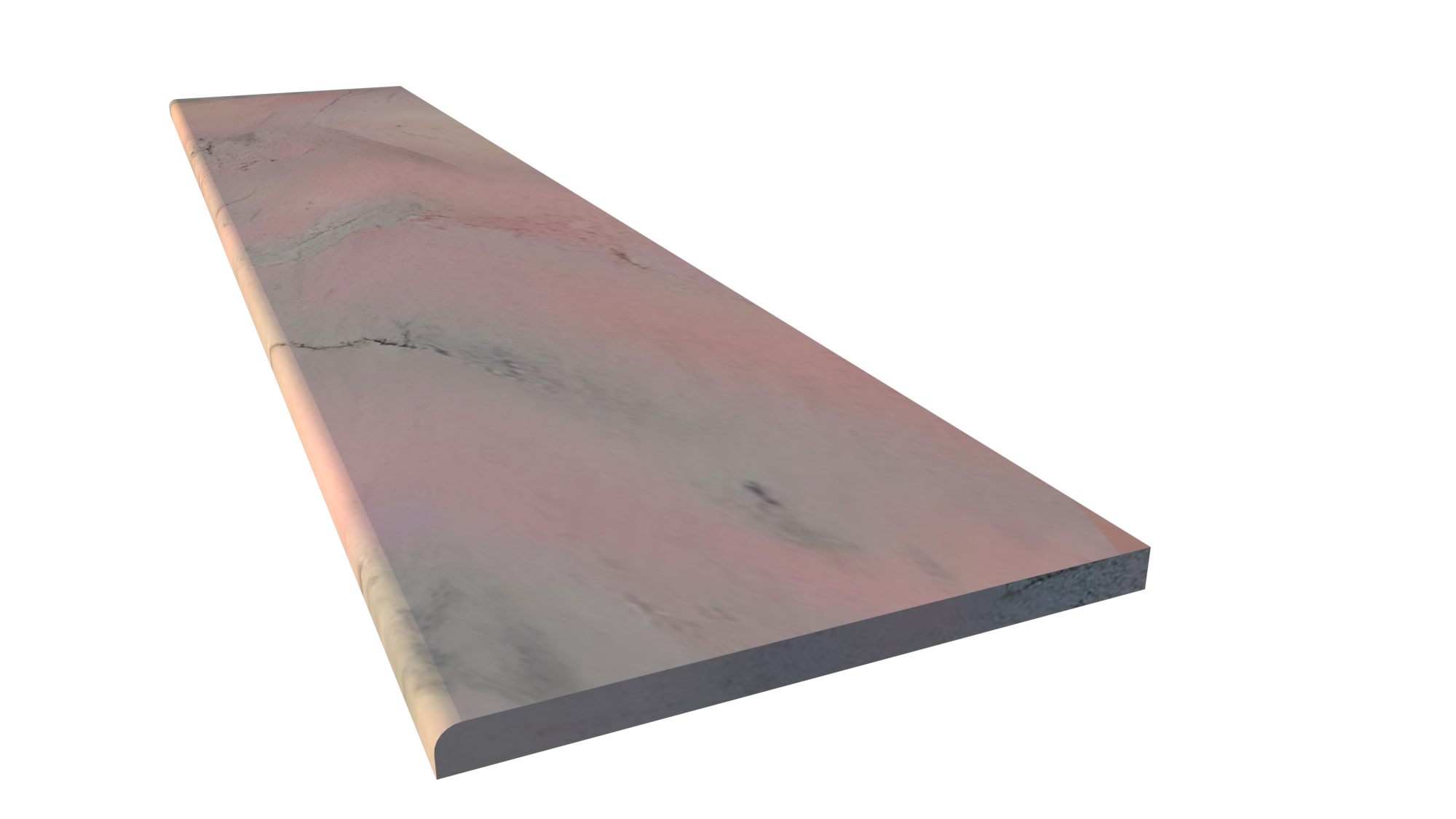 Підвіконня мармурове натуральне Rosso portogallo 1300х300х20 мм Рожевий