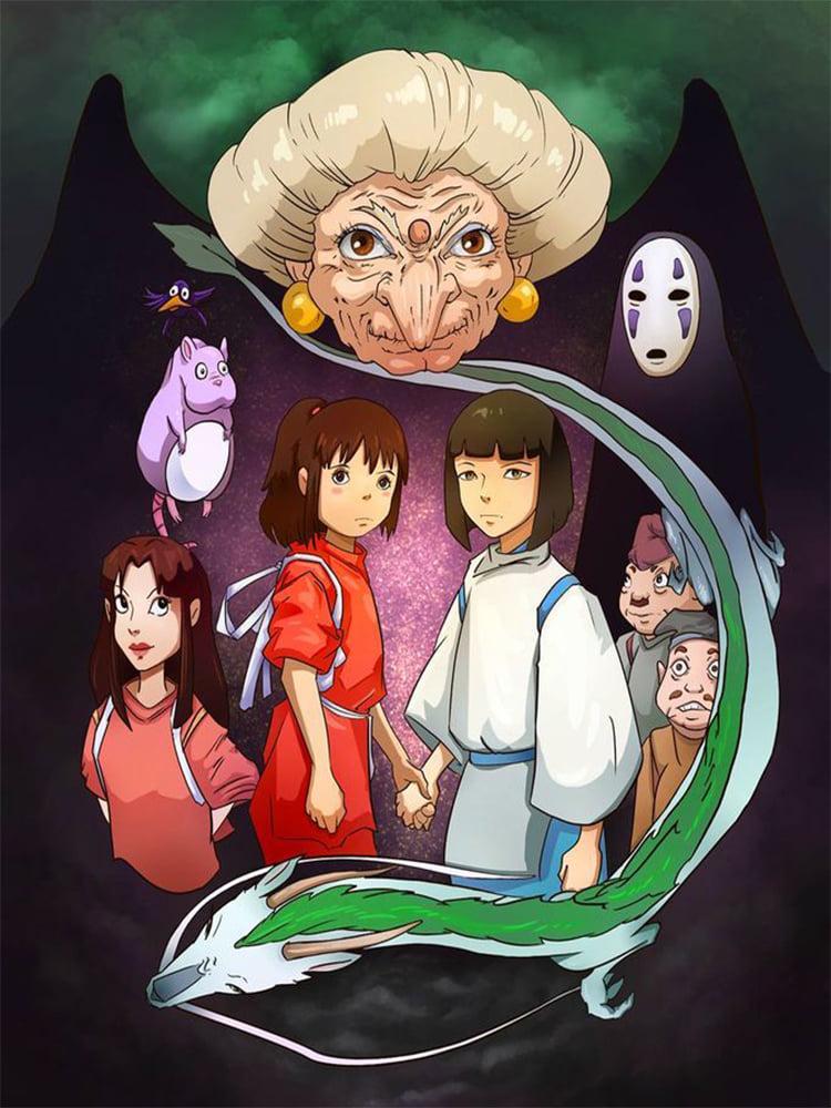 Алмазная мозаика SHLab Аниме Spirited Away Вышивка Камнями SHS-40404 Полная Выкладка 30x40 см (40404)