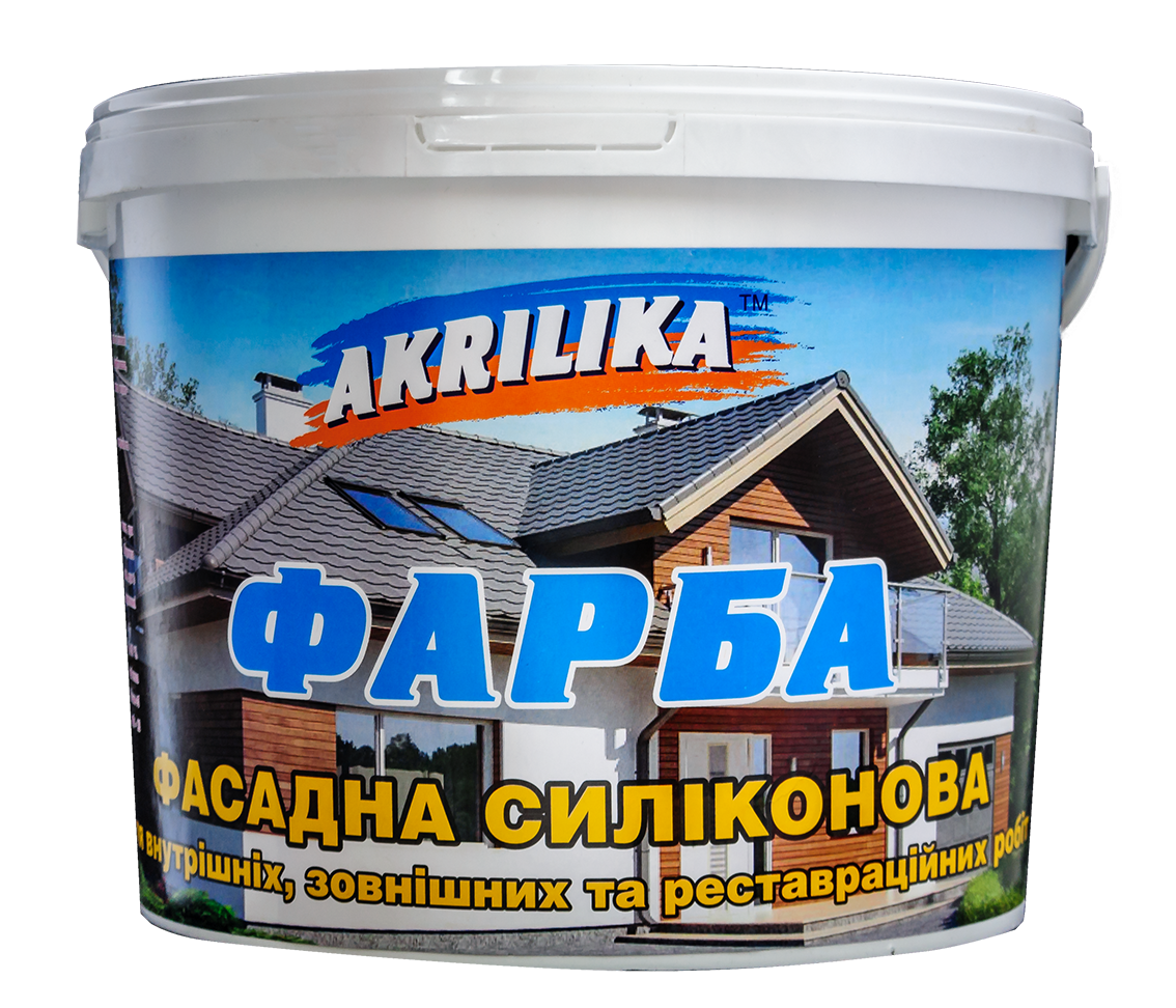 Краска фасадная Akrilika силиконовая 7 кг Белый матовый