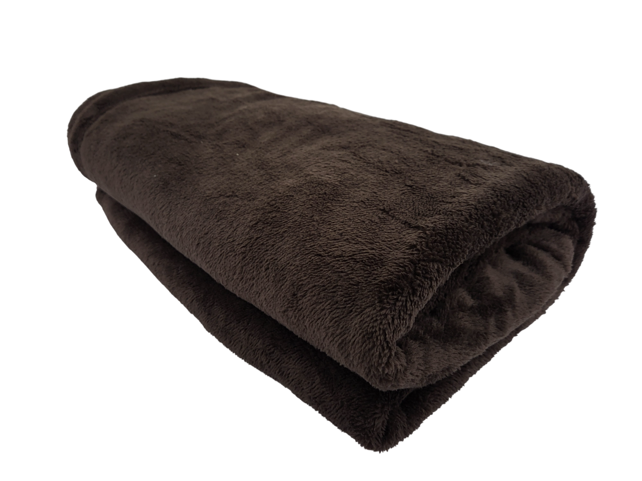 Плед флисовый двуспальный 180х200 см Темно-коричневый (1653) - фото 1 Плед флисовый двуспальный 180х200 см Темно-коричневый (1653) - фото 1
