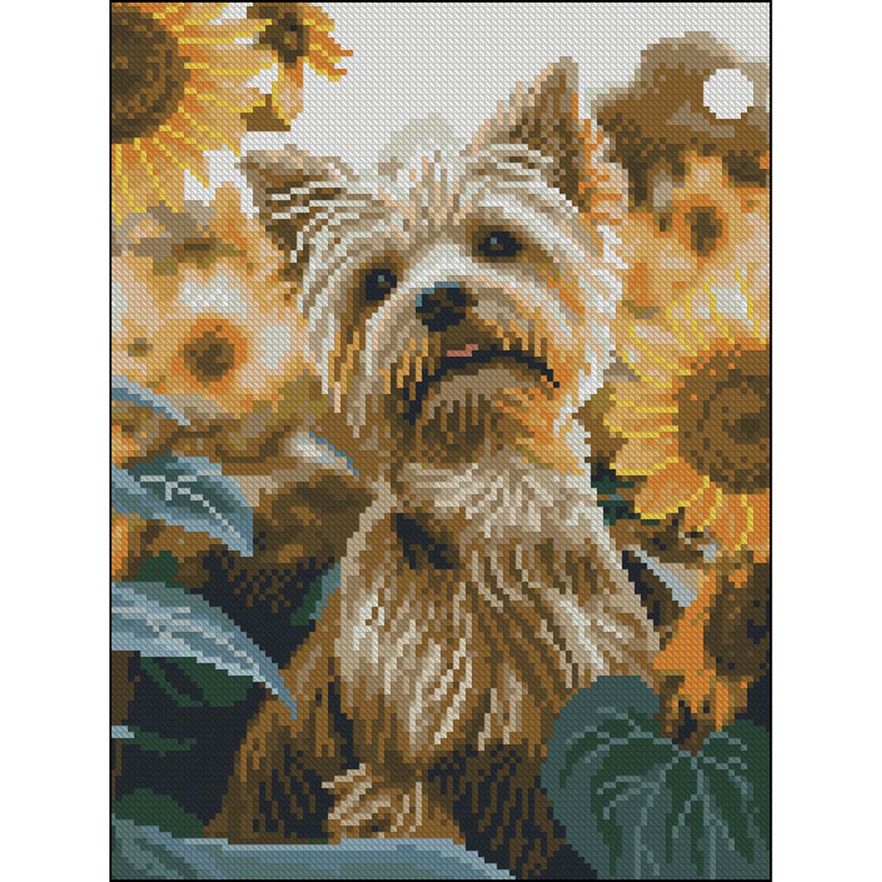 Алмазная мозаика Strateg Щенок без подрамника 30х40 см (ZAV3040-30)