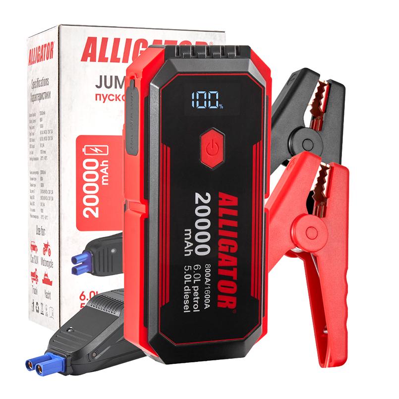 Пусковий пристрій Alligator Jump Starter 800A/1600A 20000 mAh зі Smart-клемами (JS843) - фото 5