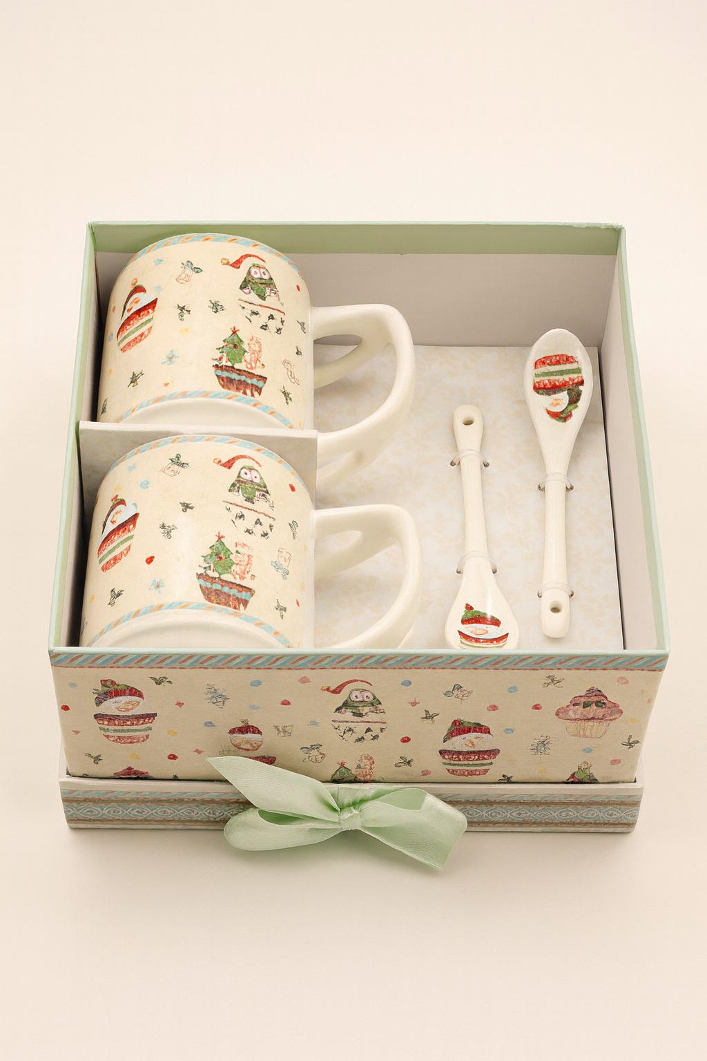 Чайный набор R36252 Christmas 4 пр. 280 мл 2 чашки с ложками