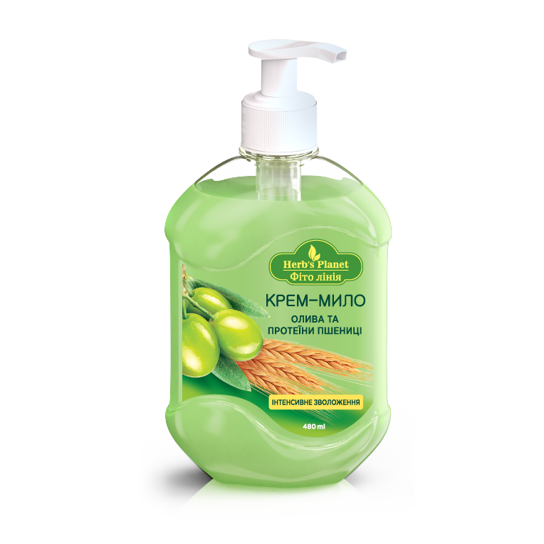 Крем-мыло Herbs Planet Оливка и протеины пшеницы 480 мл