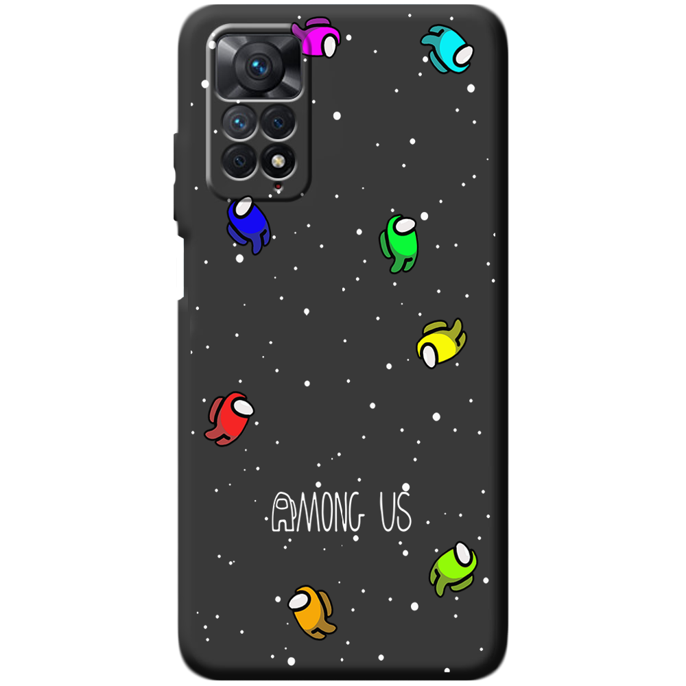 Чохол BoxFace Xiaomi Redmi Note 11 Pro Among Us Invisible Чорний силікон (44185-bk76-44083)