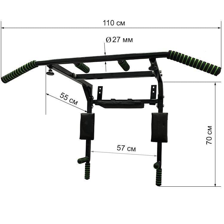 Турнік-бруси Newt Iron настінний 4в1 з м’якими ручками Чорний (NE-TR-4B) - фото 5