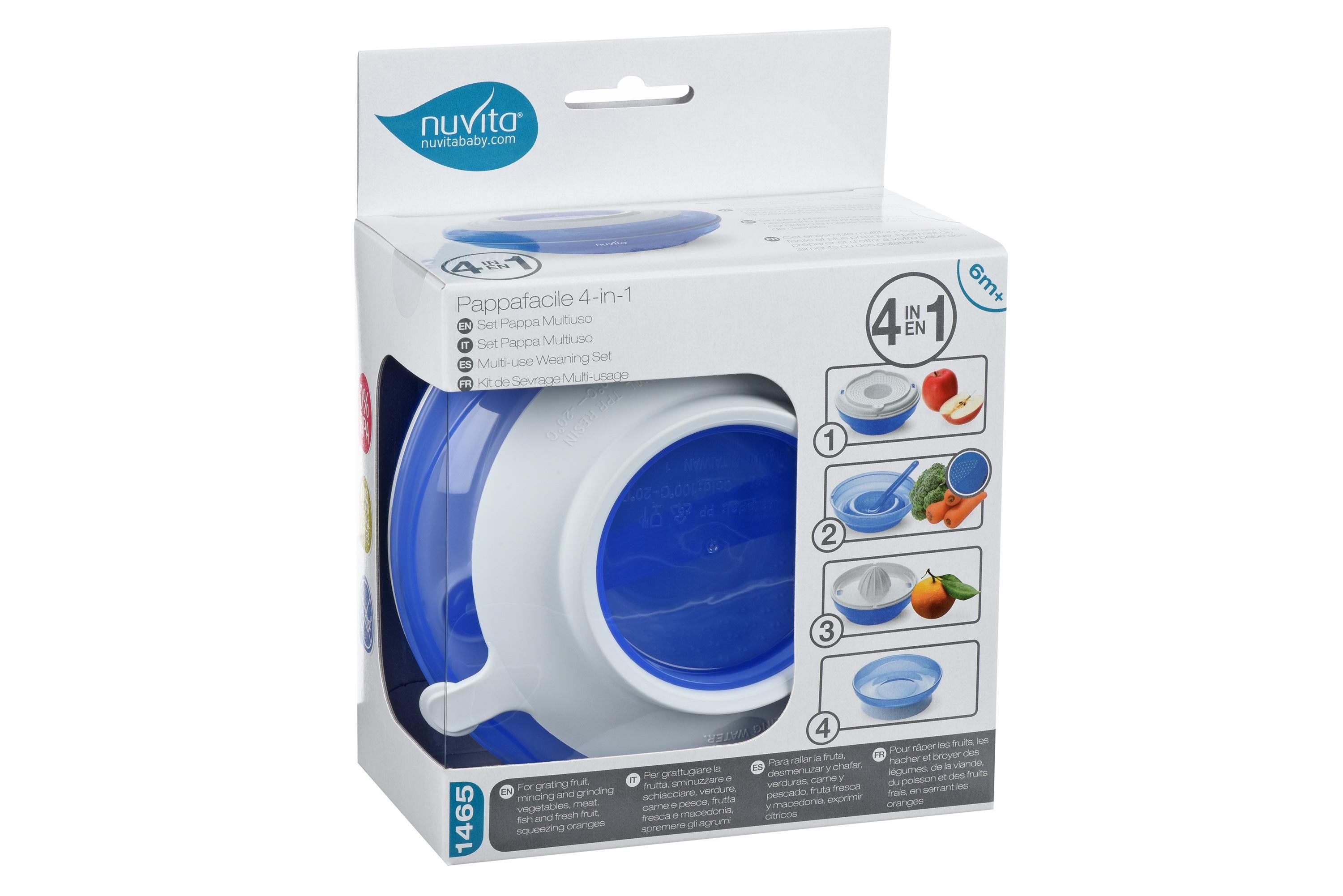 Тарелка Nuvita 4в1 NV1465 для новорожденных 6 м Синий (567844) - фото 4